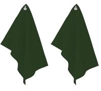 Soleil d'ocre, Panama Torchon en Coton, Vert, 50x70 cm (Lot de 2)