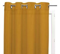 Soleil d'ocre, Panama Voilage en Coton avec Oeillets 135x250 cm Panama Coton Jaune