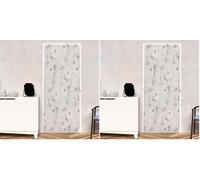 Soleil d'ocre, Paola Voilage Porte fenêtre, Blanc, 90x200 cm (Lot de 2)