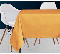 Soleil d'ocre, Paon Nappe Anti-tâches Rectangle, Polyester, Jaune, 140x300 cm