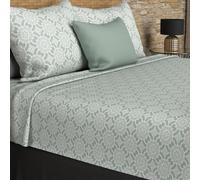 Soleil d'ocre, Parure de draps Coton 57 Fils 240x290 cm Esmeralda Vert