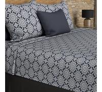 Soleil d'ocre, Parure de draps Coton 57 Fils 260x300 cm Esmeralda Marine