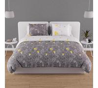 Soleil d'ocre Parure Housse de Couette 240X220 cm Lisa Blanc 57 Fils/ cm2