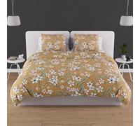 Parure Housse De Couette En Coton 57 Fils 240x220 Cm Manon Camel, Par Soleil D'ocre
