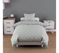 Soleil d'ocre, Parure Housse de Couette Coton 57 Fils 140x200 cm Esmeralda Vert