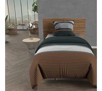 Soleil d'ocre, Parure Housse de Couette Coton 57 Fils 140x200 cm THALES Brique