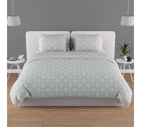 Soleil d'ocre, Parure Housse de Couette en Coton 57 Fils 240x220 cm Esmeralda Vert