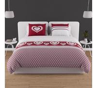 Parure Housse De Couette En Coton 57 Fils 240x220 Cm Passion Rouge, Par Soleil D'ocre