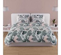 Soleil d'ocre, Parure Housse de Couette en Coton 57 Fils 240x220 cm Tropic Vert