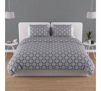 Soleil d'ocre, Parure Housse de Couette en Coton 57 Fils 260x240 cm Esmeralda Marine