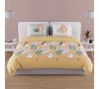 Soleil d'ocre, Parure Housse de Couette en Coton 57 Fils 260x240 cm Mathis Jaune