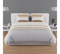 Soleil d'ocre, Parure Housse de Couette en Coton 57 Fils 260x240 cm THALES Moutarde