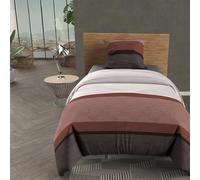 Soleil d'ocre, Parure Housse de Couette Stripe, Rouge, 140x200 cm