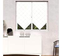Soleil d'ocre, Pauline Paire de Brise bise, Polyester, Blanc, 60x120 cm