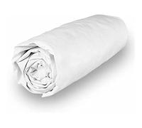 Soleil d'ocre, Percale Drap Housse, Coton, Blanc, 180x200 cm