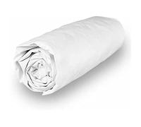 Soleil d'ocre, Percale Drap Housse, Coton, Blanc, 90x190 cm