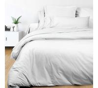 Soleil d'ocre, Percale Housse de Couette, Coton, Blanc, 220x240 cm