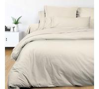 Soleil d'ocre, Percale Housse de Couette, Coton, Ecru, 220x240 cm
