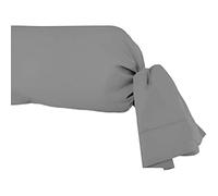 Soleil d'ocre, Percale Taie de traversin, Coton, Gris, 85x185 cm