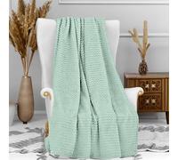 Soleil d'ocre, Plaid Microfibre 120x160 cm COCOONING Vert Eau