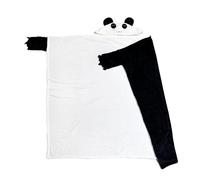 Soleil d'ocre Plaid Polaire Poncho 116x134 cm Panda