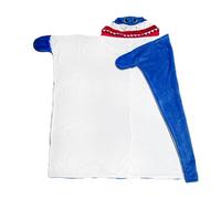 Soleil d'ocre Plaid Polaire Poncho 116x134 cm Requin