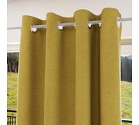 Soleil d'ocre Rideau à Oeillets 100% occultant 135x180 cm Eclipse Moutarde