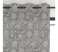 Soleil d'ocre, Rideau à Oeillets imprimé en Polycoton 135x250 cm Dahlia