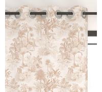 Soleil d'ocre, Rideau à Oeillets imprimé en Polycoton 135x250 cm Kenya