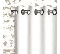 Soleil d'ocre, Rideau à Oeillets Isolant 135x180 cm Boheme Blanc