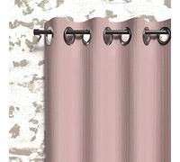 Soleil d'ocre, Rideau à Oeillets Isolant 135x250 cm Boheme Vieux Rose