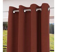Soleil d'ocre, Rideau à Oeillets Isolant et 100% Occultant 135x250 cm Eclipse Brique