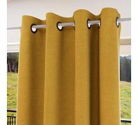 Soleil d'ocre, Rideau à Oeillets Isolant et 100% Occultant 135x300 cm Eclipse Moutarde
