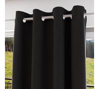 Soleil d'ocre, Rideau à Oeillets Isolant et 100% Occultant 135x300 cm Eclipse Noir