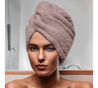 Soleil d'ocre, Serviette de Bain pour la tête en Coton 24x62 cm Lagune vieuxrose