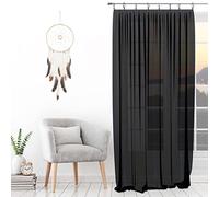 Soleil d'ocre, Spirit Voilage avec Anneaux, Bleu, 140x250 cm