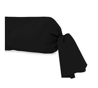 Soleil d'ocre, Taie de traversin en Coton 57 Fils 45x205 cm UNI Noir, par Soleil d'Ocre