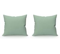 Soleil d'ocre, Taie d'oreiller, Coton 57 Fils, Vert d'eau, 63x63 cm (Lot de 2)