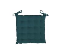 Soleil d'ocre, Velvet Dessus de Chaise capitonné Velours, Bleu, 40x40x5 cm