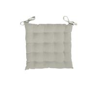 Dessus De Chaise Capitonné En Velours 40x40x5 Cm Velvet Naturel, Par Soleil D'ocre