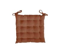 Soleil d'ocre, Velvet Dessus de Chaise capitonné Velours, Terracota, 40x40x5 cm