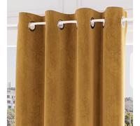 Rideau oeillets en velours VELVET ocre par Soleil d'ocre