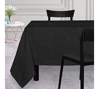 Soleil d'ocre, Venise Nappe Anti-tâches, Noir, 150x250 cm