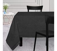 Soleil d'ocre, Venise Nappe Anti-tâches, Noir, 180x180 cm