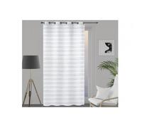 Soleil d'ocre, Louis Voilage, Polyester, Blanc, 140x250 cm