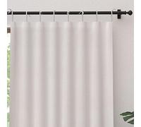 Soleil d'ocre, Voile à nouettes en Coton 135x250 cm Panama Blanc