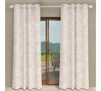 Soleil d'ocre, Voile à Oeillets 135x250 cm Celia Taupe