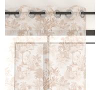 Soleil d'ocre, Voile à Oeillets imprimé en Polycoton 135x250 cm Kenya