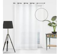 Voile À Oeillets 135x250 Cm Noemie Blanc, Par Soleil D'ocre