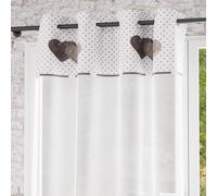 Voilages Soleil D'Ocre LOVE Gris 135x250 cm